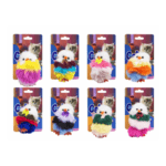 Juguete Plumita Pollito para Gatos (10x8cm.) Pack 3 Unidades.