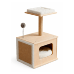 Rascador Torre 3 en 1 para Gatos con Cueva y Cama Alta (70cm.)