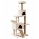 Rascador Torre para Gatos 150cm. – Centro de Juego con Casas y Hamaca