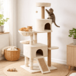 Rascador Torre para Gatos 150cm. – Centro de Juego con Casas y Hamaca - Imagen 2