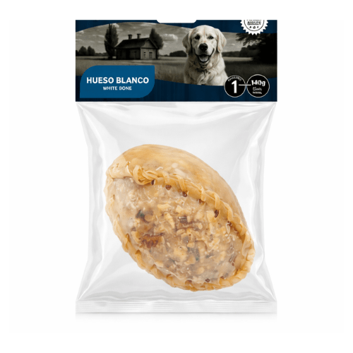 BA-83458 (1) Hueso Blanco Natural (11cm.) para Perros - Pack 3 Unidades. - Imagen 1