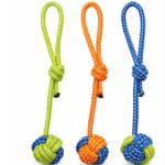 6und. ($980 c/u) - Juguete de Cuerda para Perro con Nudo y Pelota 35 × 6.5 cm