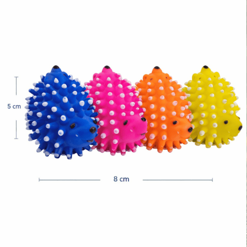 Jueguetes de mascotas por mayor (51) 6und. ($780 c/u) - Juguete Erizo con Sonido para Perros de Goma 8 cm - Imagen 1