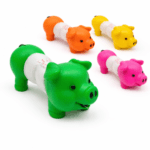 3und. ($1.730 c/u) - Juguete para Perro con Sonido Forma Cerdito de Látex 19 × 8.5 × 7 cm