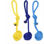 6und. ($1.130 c/u) - Juguete de Cuerda para Perro con Pelota y Asa 24 × 6 cm