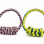 3und. ($2.480 c/u) - Juguete de cuerda para perros con aro y nudo central