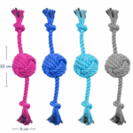 6und. ($1.640 c/u) - Juguete de Cuerda para Perro con Pelota y Nudos