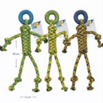 3und. ($1.730 c/u) - Juguete de Cuerda para Perro Figura con Aro Mordedor 30 cm