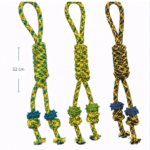 6und. ($1.340 c/u) - Juguete de Cuerda para Perro con Nudos y Mordedor 32 cm