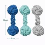 3und. ($2.990 c/u) - Juguete de Cuerda para Perro con Doble Nudo 22 cm