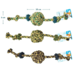 6und. ($1.490 c/u) - Juguete Mordedor de Cuerda para Perro con Bola Central y Nudos