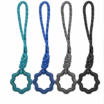 6und. ($1.380 c/u) - Juguete de Cuerda para Perro con Anillo de Goma y Asa