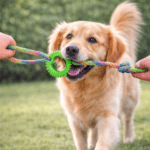 3und. ($1.730 c/u) - Juguete de Cuerda para Perro con Anillo Dental Texturizado 40 × 10 cm - Imagen 2