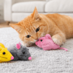 6und. ($1.430 c/u) - Juguete para gatos ratón de peluche con vibración - Imagen 2