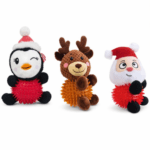3und. ($4.980 c/u) - Juguete Navideño para Perros Peluche con Pelota Texturizada
