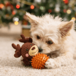 3und. ($4.980 c/u) - Juguete Navideño para Perros Peluche con Pelota Texturizada - Imagen 2