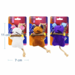 6und. ($1.400 c/u) - Juguete para Perros Ratón de Peluche con Cuerda