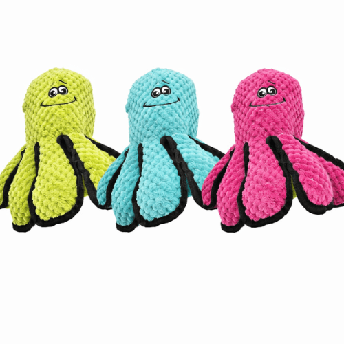 Juguetes Macostas (71) 3und. ($5.030 c/u) - Juguete para Perro Pulpo de Peluche Texturizado - Imagen 1