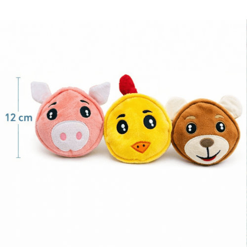 Juguetes Macostas (97) 3und. ($2.090 c/u) - Juguete para Perro Peluche Caritas Animales - Imagen 1