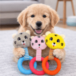 6und. ($1.490 c/u) - Juguete de Peluche Tigre con Aro Mordedor para Perro - Imagen 2