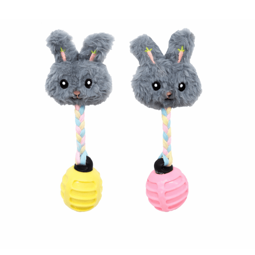 Juguetes Macostasss (26) 3und. ($1.790 c/u) - Juguete de Peluche Conejo con Cuerda y Mordedor - Imagen 1