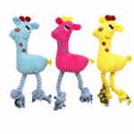 3und. ($1.580 c/u) - Juguete de Peluche Jirafa para Perros con Cuerda