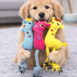 3und. ($1.580 c/u) - Juguete de Peluche Jirafa para Perros con Cuerda - Imagen 2