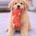 6und. ($1.280 c/u) - Juguete de Peluche Carne para Perros Realista - Imagen 2