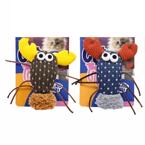 Juguetes Macostasss (44) 6und. ($1.340 c/u) - Juguete de Peluche Langosta para Gatos con Textura - Imagen 1