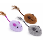 3und. ($1.580 c/u) - Juguete de Peluche Ratón para Gatos con Pluma