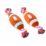 3und. ($2.330 c/u) - Peluche para Perros Balón Rugby con Cuerda