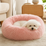 2und. x 10.150 (5.075 c/u) Cama Peluda Redonda para Mascotas - Imagen 2