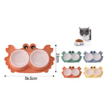 3und. x $7.410 ($2.470 c/u) - Plato Doble para Mascotas Diseño Cangrejo