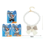 3und. x $5.220 ($1.740 c/u) - Collar Elegante para Mascotas con Perlas y Lazo