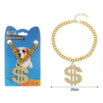 3und. x $8.700 ($2.900 c/u) - Collar Dorado para Mascotas con Colgante