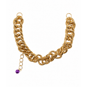 VICTORIA 3und. x $6.960 ($2.320 c/u) - Collar Metálico Dorado con Extensor para Mascotas - Imagen 1