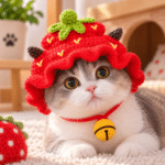 6und. x $10.440 ($1.740 c/u) - Sombrero de Fresa Tejido para Mascotas - Imagen 2