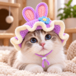 6und. x $10.440 ($1.740 c/u) - Sombrero de Conejo Tejido para Mascotas - Imagen 2