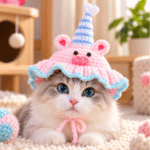 3und. x $6.540 ($2.180 c/u) - Gorro de Cumpleaños Tejido para Mascotas - Imagen 2