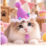 6und. x $10.440 ($1.740 c/) - Gorro de Cumpleaños Tejido para Mascotas - Imagen 2