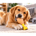 6und. x $3.600 ($600 c/u) - Juguete Muslo de Pollo con Luz para Perros - Imagen 2