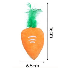 VICTORIA 6und. x $6.300 ($1.050 c/u) - Peluche Zanahoria con Plumas para Mascotas - Imagen 1