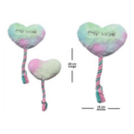 6und. x $8.400 ($1.400 c/u) - Peluche Corazón con Sonido y Cuerda para Perros