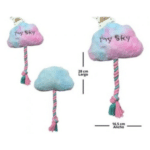 6und. x $8.400 ($1.400 c/u) - Peluche Nube con Sonido y Cuerda para Perros