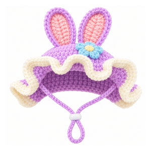VICTORIA 6und. x $10.440 ($1.740 c/u) - Sombrero de Conejo Tejido para Mascotas - Imagen 1